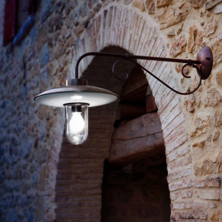 Светильник бра Рэ Лир (Альдо Бернарди, Италия) из состаренной латуни