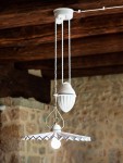 Подвесной светильник Пьега (Альдо Бернарди, Италия), из керамики, с противовесом