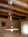 Керамический подвесной светильник Биланца (Альдо Бернарди, Италия), с противовесом
