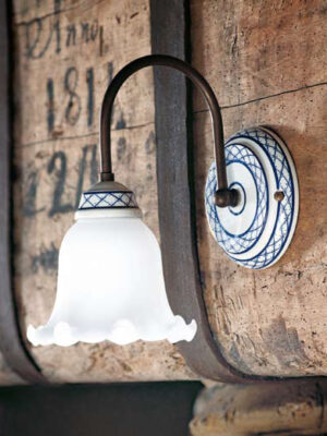 Светильник бра Торцио (Альдо Бернарди, Италия), из керамики, с декором с стиле Прованс