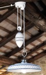Подвесной светильник Провенца (Альдо Бернарди, Италия), из керамики, с противовесом