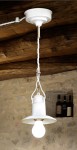 Подвесной керамический светильник Исола (Альдо Бернарди, Италия), белого цвета