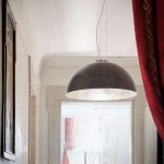 Подвесной полусферический светильник Мунлайт (Альдо Бернарди, Италия) из стали