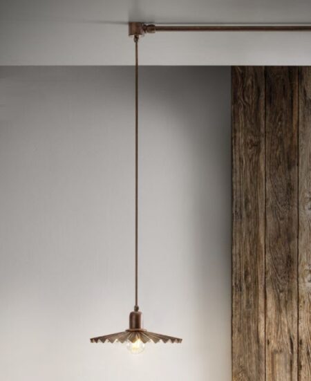 Подвесной светильник Чиветта (Альдо Бернарди, Италия), из состаренной латуни