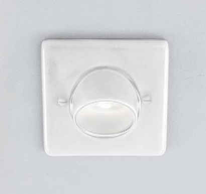 Светильник-спот Самба (Альдо Бернарди, Италия), керамический, встраиваемый, светодиодный, для подсветки ступеней, белого цвета