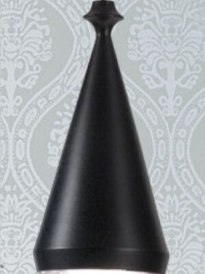 Конусный подвесной светильник Люстри (Альдо Бернарди, Италия), светодиодный, из керамики черного матового цвета