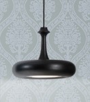 Подвесной светильник Люстри (Альдо Бернарди, Италия), светодиодный, из керамики черного матового цвета