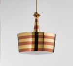 Подвесной светильник Люстри (Альдо Бернарди, Италия), светодиодный, из керамики, с покрытием из меди и натурального золота