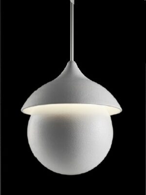 Подвесной светильник Люстри (Альдо Бернарди, Италия), светодиодный, из белой матовой керамики