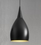 Подвесной светильник Каппадокия (Альдо Бернарди, Италия), из эмалированного алюминия, черного цвета