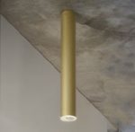 Потолочный светильник Тубо (Альдо Бернарди, Италия) из латуни