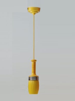 Подвесной керамический светильник Брашес (Альдо Бернарди, Италия), в виде малярной кисти желтого цвета
